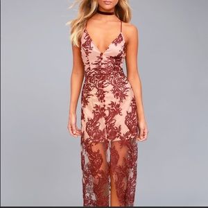 Lulus Lace Maxi Dress- Finders Keepers XS